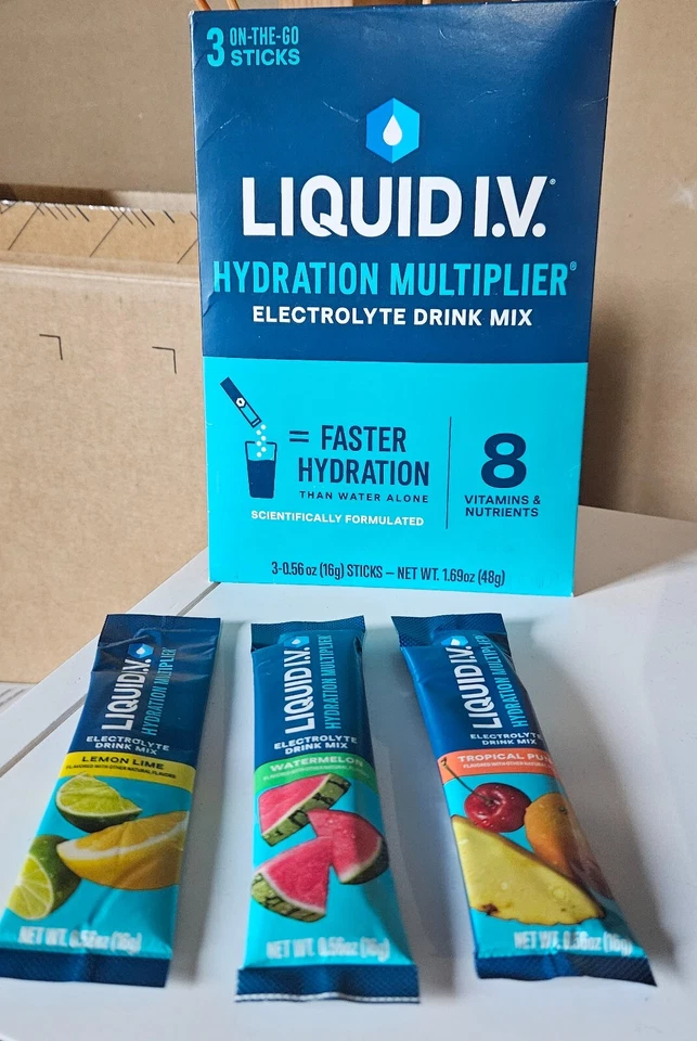 5只装-液体I.V. Hydration Multiplier - 多种包装 - 3 粒 - EXP 11/26 - 全新 — 第 3/3 张图片