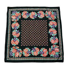 Vintage Scarf Handkerchief Hankie Bandana 30  Square Flower Spring Summer Floral