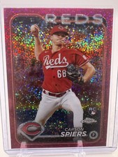 Carson Spiers 2024 Topps Chrome 299/350 #167 RC Magenta Speckle Refractor