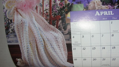 1999 NEEDLECRAFT SHOP AFGHAN CALENDAR PATTERN BOOKLET - Picture 7 of 17