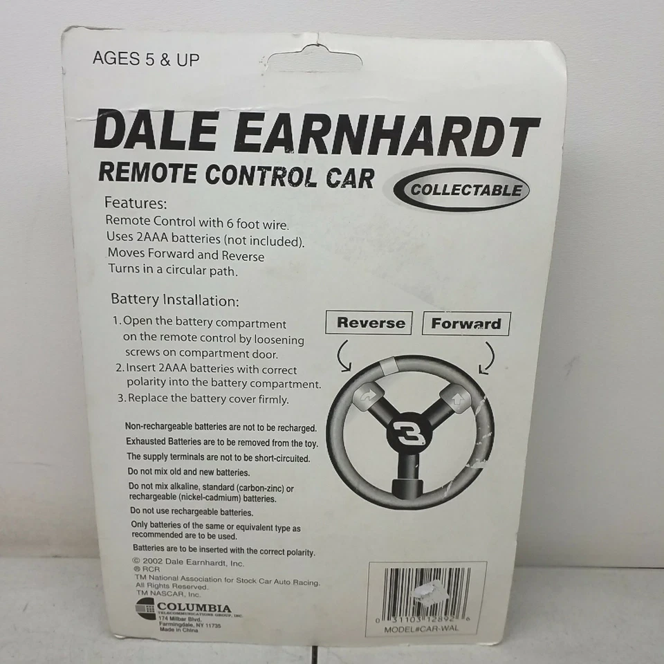 Coche coleccionable vintage 2002 Dale Earnhardt 3 control remoto Gold Columbia Group Foto 2 de 4