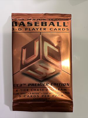 1995 Pinnacle UC3 3-D Baseball Premier Edition 1 Factory Sealed Pack  