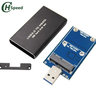 MSATA to SSD USB3.0 Plug-in Wireless Hard Disk Box Mini PCI-E to USB Adapter ASM