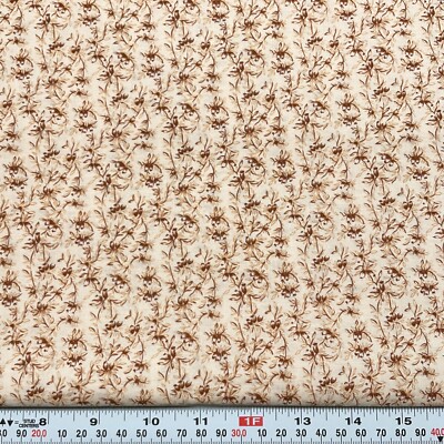 Paradise Garden 1800 by Mary Koval Windham Fabrics Beige Cotton by the HALF YARD