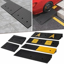 Heavy Duty Rubber Kerb Door Ramps Wheelchair Mobility Scooter Access Ramp 1/2Pcs