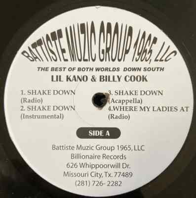 Lil Kano & Billy Cook The Best Of Both Worlds Vinyl Single 12inch Battiste Mu