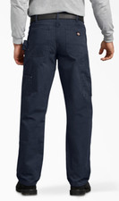 Dickies Men  s Relaxed Fit Sanded Duck Carpenter Jean  7 Pockets  New