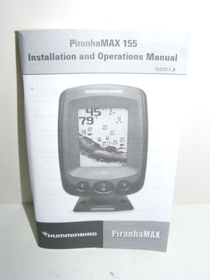 Humminbird Piranha Max 155 Installation Operations Manual Pmax Hummingbird New Ebay