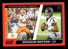 Deshaun Watson Parallel 2021 Score Collegiate Champions Red #3 Football Card