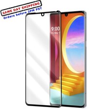  Black Frame Tempered Glass Screen Protector Film for LG Velvet 5G UW LM-G900VM