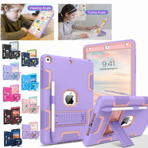 For iPad 10.2 2021 2020 2019 Shockproof Heavy Duty Case Stand Cover For Kids - Picture 1 of 47
