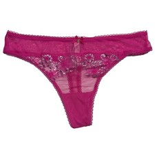 NWT VICTORIA'S SECRET Body By Victoria Thong Sz XS-S-M-L-XL Pink Lace Sparkle