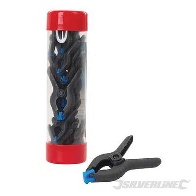 Silverline Hartstahl Federklemme Clips Griff 22er Set 620284