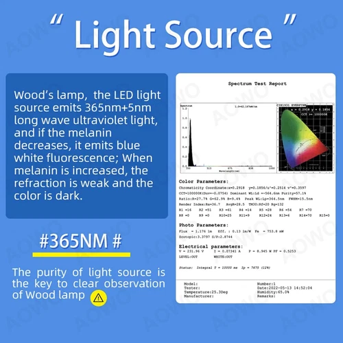 UV Woods Lamp Examination Dermatology Skin Anyalyzer For Vitiligo CE FDA - Picture 7 of 11