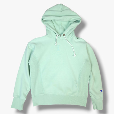 VINTAGE Champion Reverse Weave Hoodie Jumper Extra Small XS Mens Green VTG Hoody