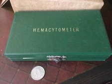 NOS Hausser scientific Hemacytometer vintage corpuscle counting chamber kit 3120