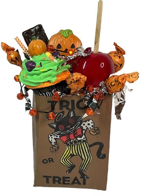 Fake Food Prop Display Halloween Trick Or Treat Candy Bag Pumpkin Light Kitsch