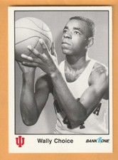 Wally Choice Indiana Hoosiers 1987 Card #15 Montclair New Jersey 11D