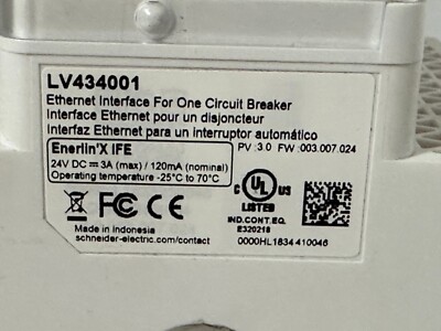 SCHNEIDER ENERLIN 'X IFE LV434001 ETHERNET I/F FOR ONE