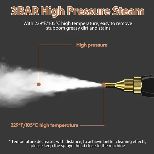 2500W Steam Cleaner High Temperature Household Kitchen Cleaning High Pressure - Picture 11 of 18