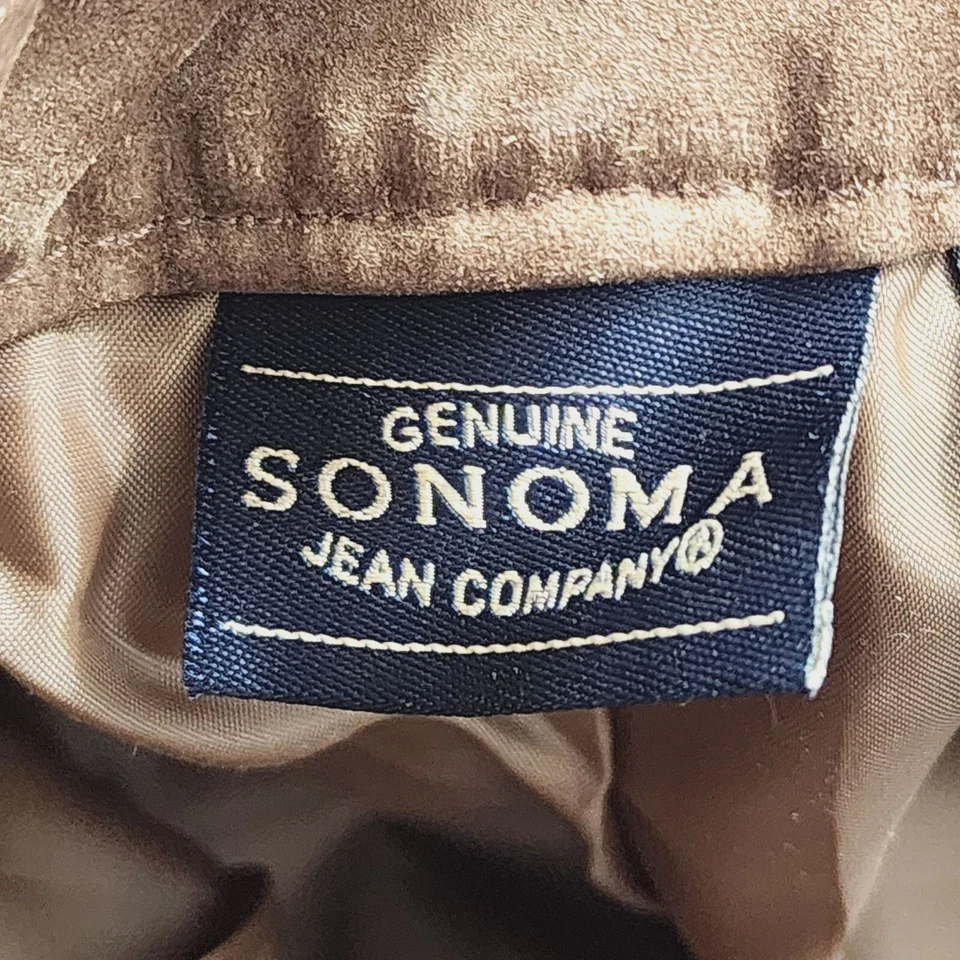 Sonoma Jean Women's Leather Pants Size 16 Straight Leg Brown 19CT - Image 4 of 4