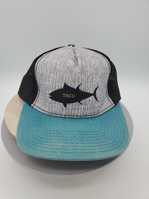 Prana Hat Mens One Size OSFM Snapback Trucker Hat Fish Taco