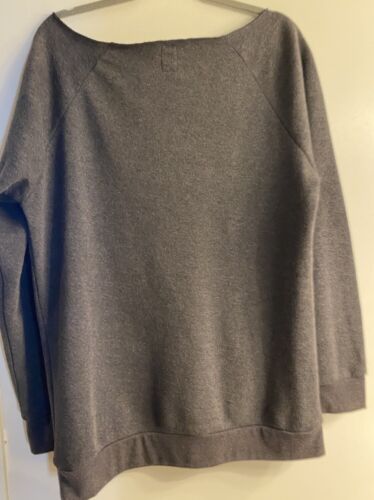 Schönes Disaster Langarm schulterfreies Sweatshirt mit rohem Saum Gr. XL neu ohne Etikett - Bild 2 von 2