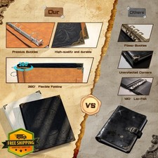 Ospelelf 1 Inch Binder, Black, 8.5x11", Photo Album Document Organizer