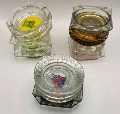 Vintage Glass Ashtray Lot - 14 Ashtrays - Casino / Hotel - Lot 11