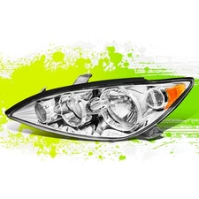 Factory Style Halogen Headlight Lamp for Toyota Camry 05-06 Chrome Amber Left