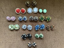 vtg Lot/15 Clip-on Earrings