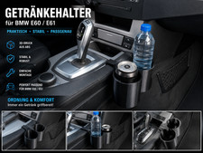 BMW 5 Series E60 E61 Cup Holder Getr�nkehalter ABS 3D Printed Schwarz