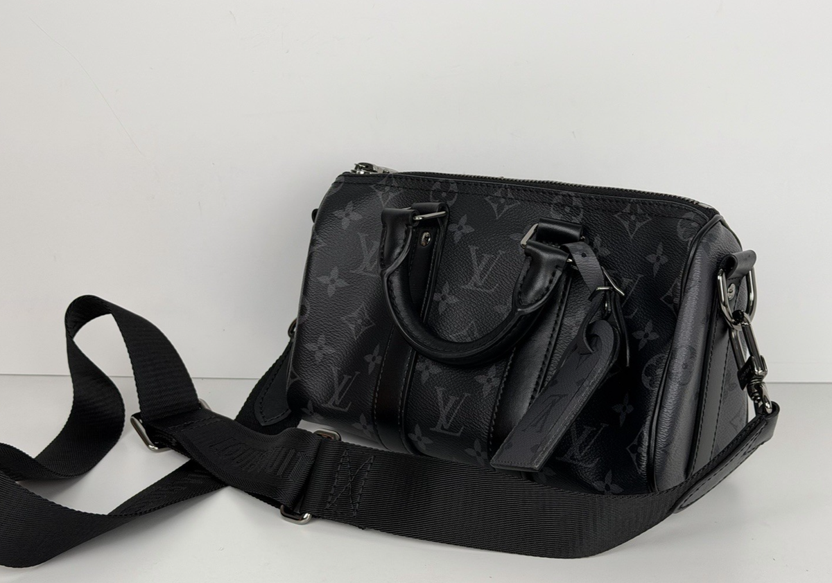 【Louis Vuitton】キュイール オンブレ カバ　ビジネスバック Louis Vuitton Keepall Bandouliere 25 Reverse Monogram Eclipse