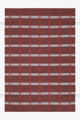Antique Scandinavian Swedish Kilim Tile Handmade Flat weave Boho Large Area Rug