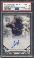 2023 Bowman Sterling AUTO WAVE REFRACTOR #/125 Jaison Chourio RC PSA 8 GUARDIANS