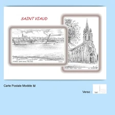 CP M 44327-430 POSTCARD 2 DRAWINGS 44 SAINT VIAUD