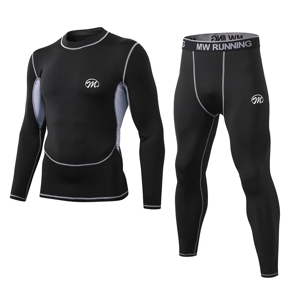 Men's Winter Soft Fleece Thermal Top&Bottom Long John Underwear Set Warm Outdoor