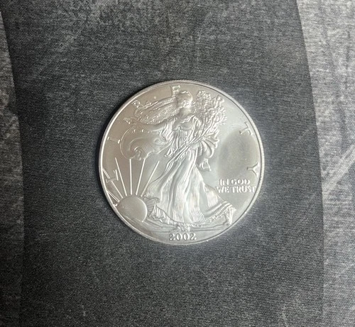 2002 1 oz Fine Silver - One Dollar American Eagle