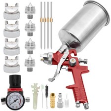 Hvlp Spray Paint Gun Automotive Gravity Feed Paint Gun Kit With 4 Nozzles1.4m...