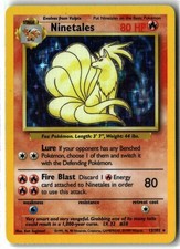 1999 Ninetales ⭐️ 12/102 Holo Rare Base Set Unlimited WOTC Pokemon MP/HP