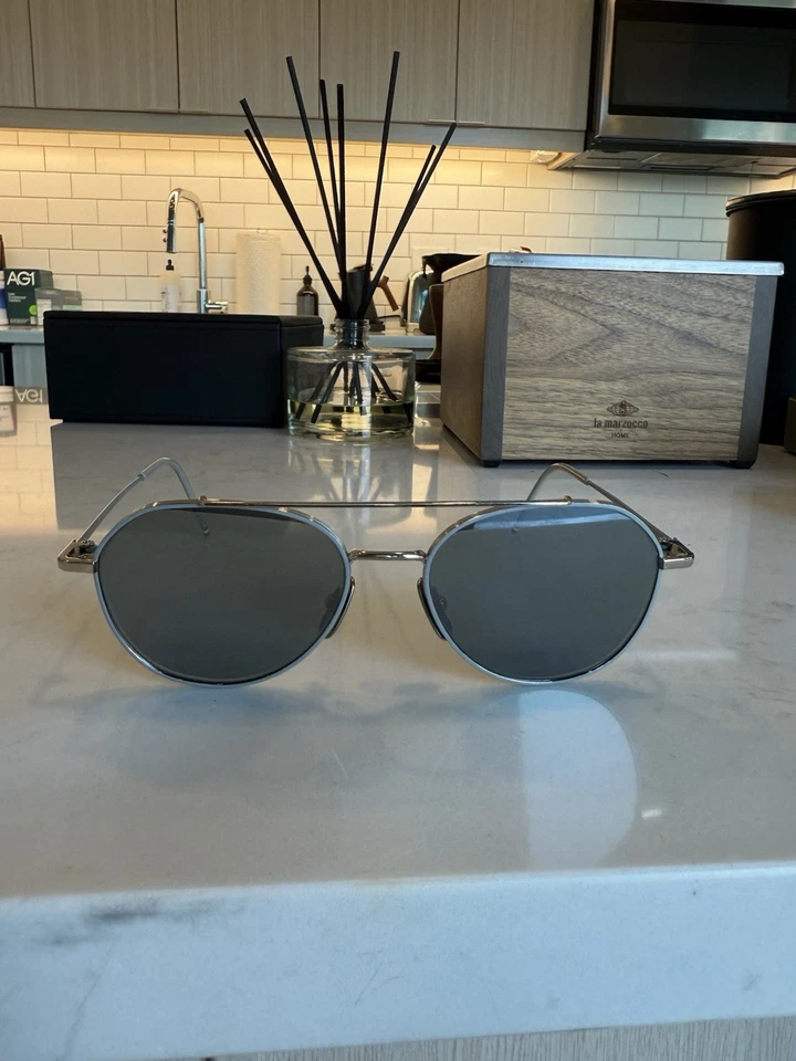 Gafas de sol Thom Browne UES801A - plateadas/grises con lentes espejadas plateadas Foto 4 de 4