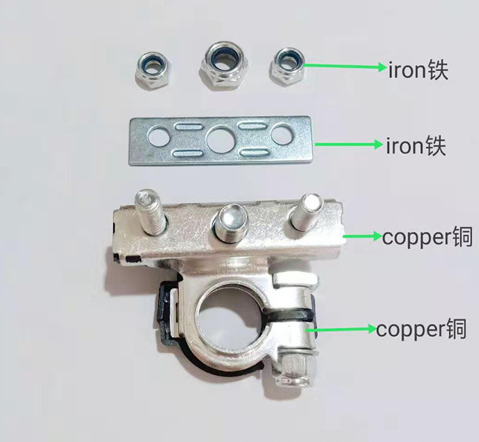 2Pcs Auto Battery Terminal Quick Connector Cables Clamps 3 Way Positive Negative