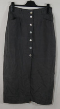 Sophia Szagun Hamburg 100% linen skirt gray elegant timeless classy size 38/40 TOP