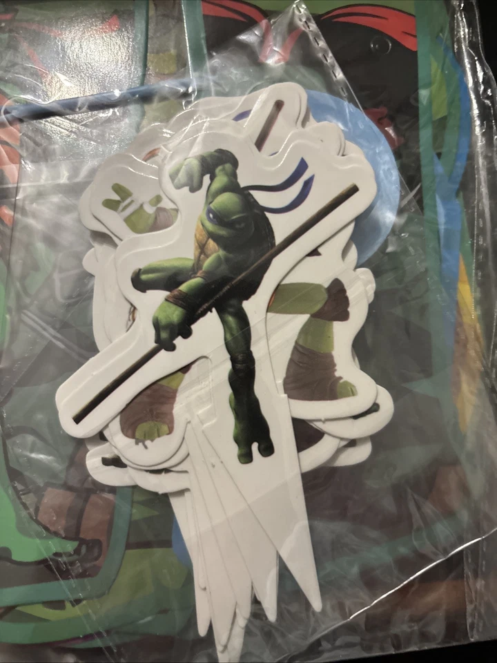 Новый TMNT Черепашки-ниндзя Набор для Дня Рождения Фон Топпер для Торта - Изображение 2 из 4