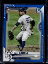 2021 Bowman Chrome Deivi Garcia RC Blue Refractor Rookie #/150 Yankees