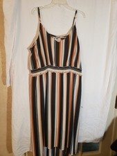 Women's Maurices Striped Multicolor Sleeveless Sundress Size 3 (1472)