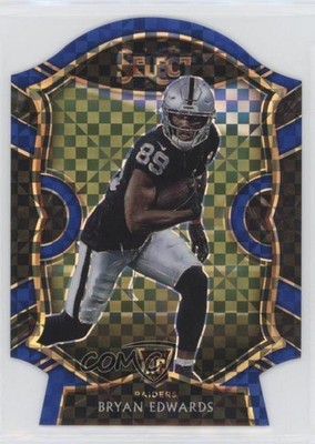 2020 Panini Select Concourse Blue Prizm Die-Cut Bryan Edwards #76 Rookie RC 2l4