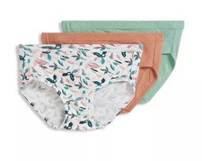 New Jockey Women's sz 7 Underwear Elance Breathe Cotton Hipsters 3 Pack Floral