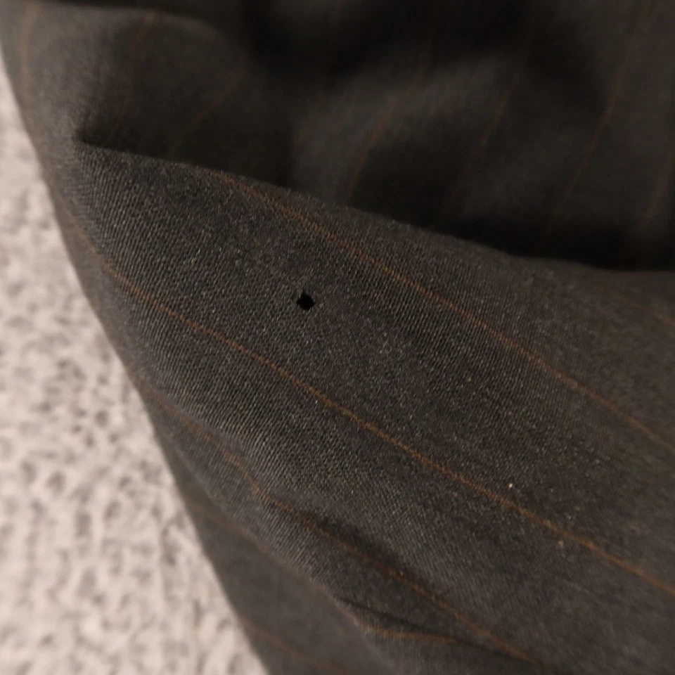 Chaqueta de Colección Hopsack M MT Gris Rayas 100% Lana Blazer Doble Pecho EE. UU. 40L Foto 4 de 4