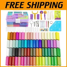 72-Color Polymer Clay Set with Sculpting Tools - Ideal Gift